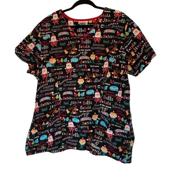 Scrubstar Tops Scrubstar Christmas Scrub Top Plus Size 2x2xg Poshmark